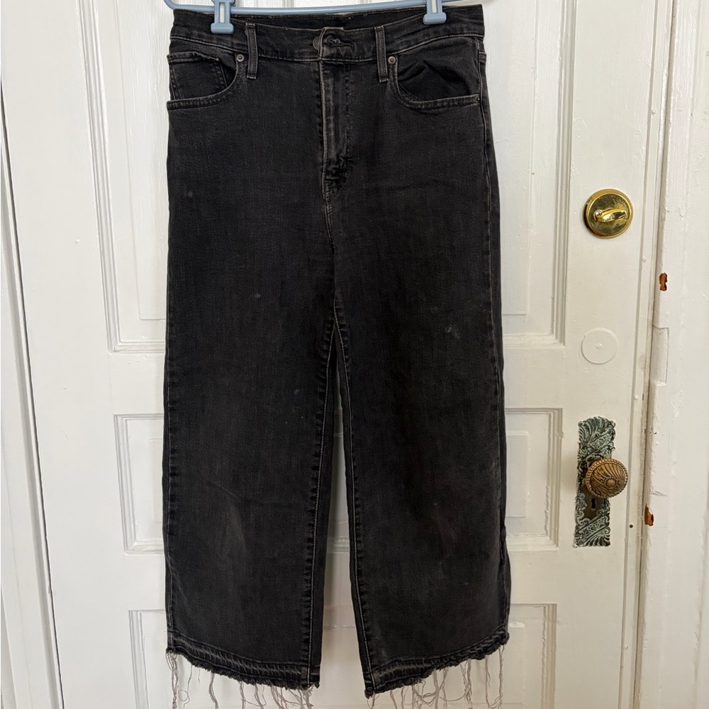 Black faded denim Levi Jeans